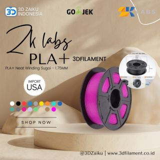 ZKLabs 3D Filament PLA+ Neat Winding Sugoi Line Bahan Import dari USA